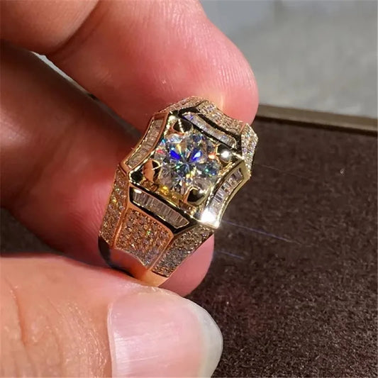 Gold Rock Ring for Men