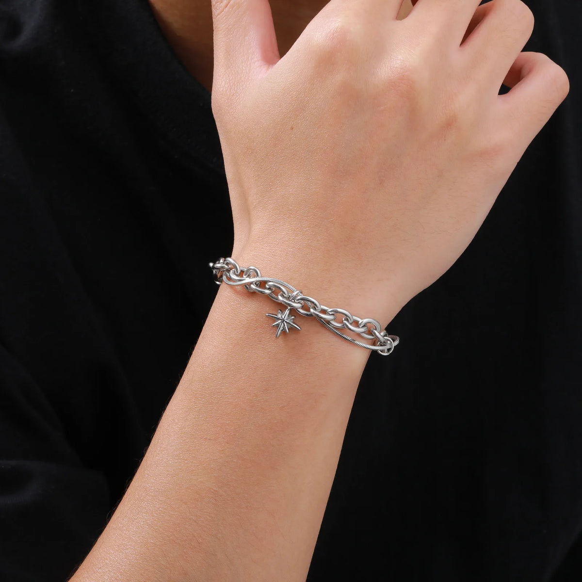 Minimalist Layered Chain Bracelet