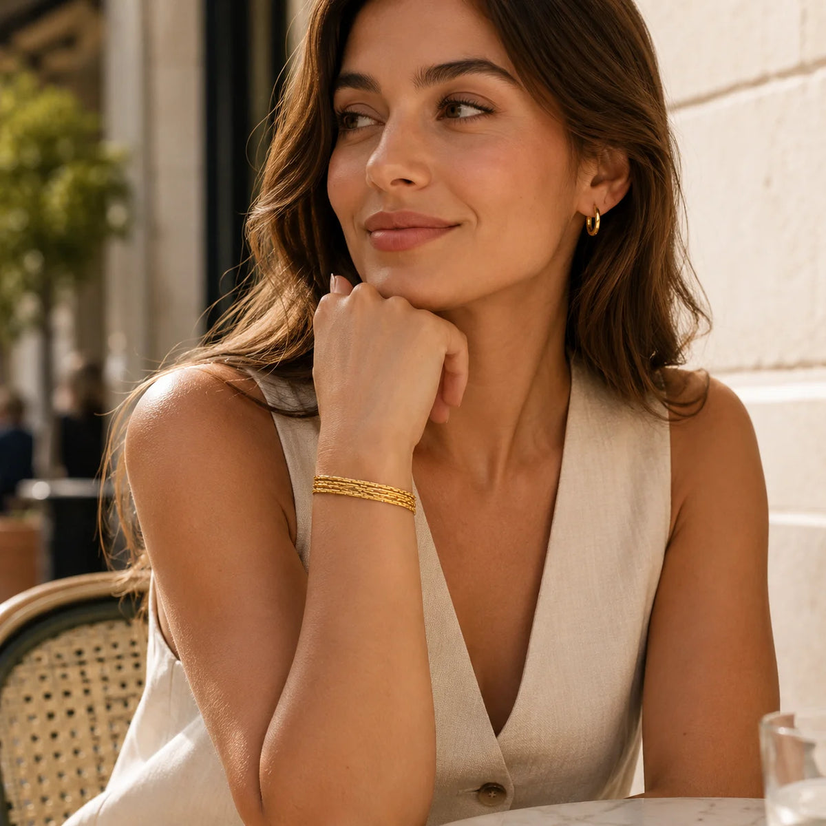 Adjustable Thin Chain Bracelet