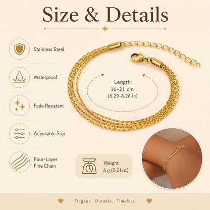 Adjustable Thin Chain Bracelet