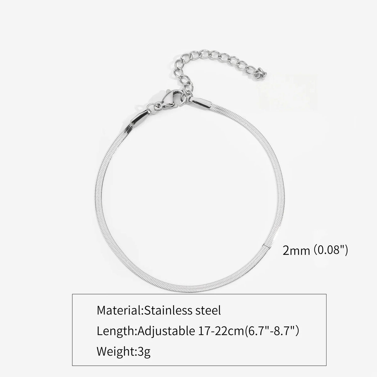Minimalist Steel Chain Bracelet