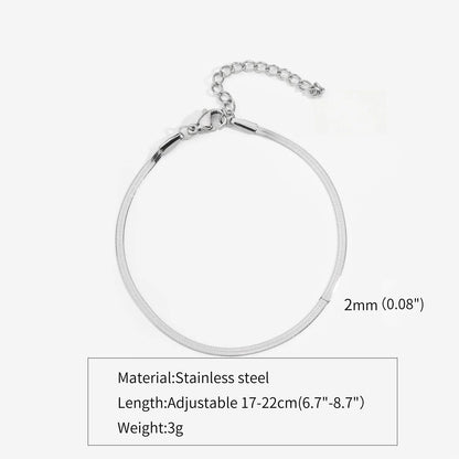 Minimalist Steel Chain Bracelet