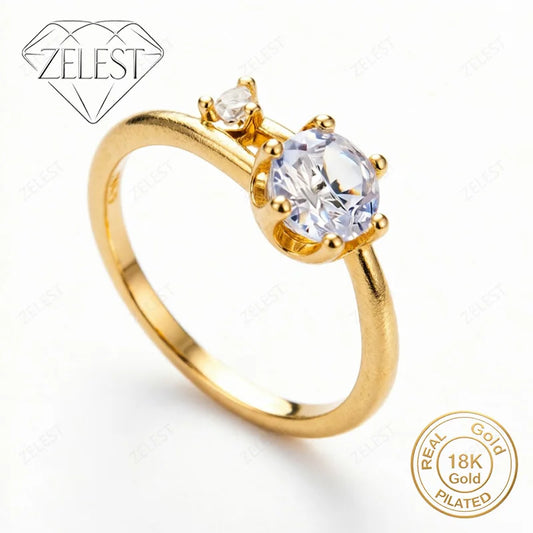 Frosted Double Diamond Ring
