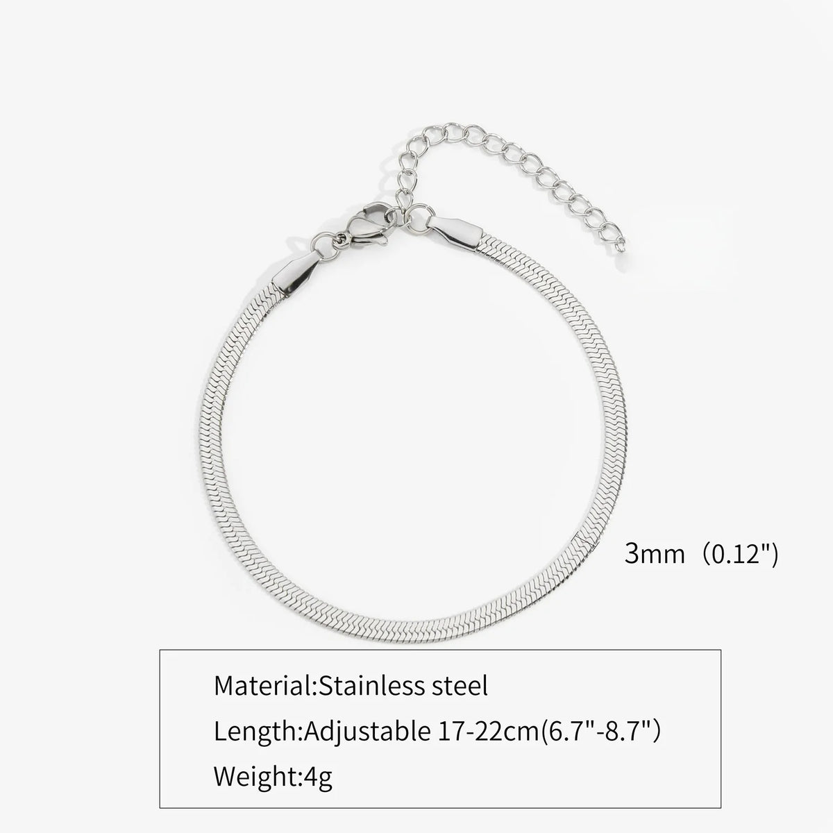 Minimalist Steel Chain Bracelet