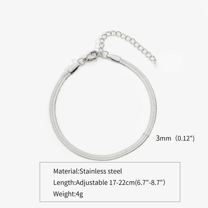 Minimalist Steel Chain Bracelet