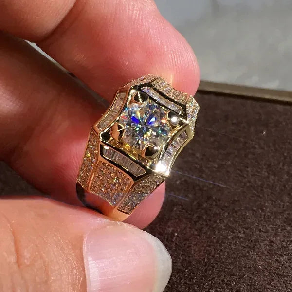 Gold Rock Ring for Men