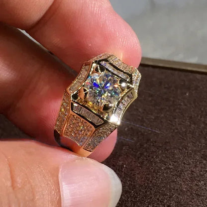 Gold Rock Ring for Men