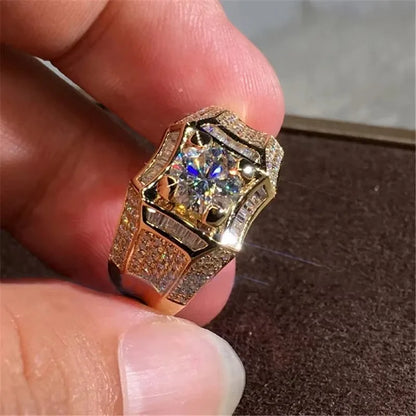 Gold Rock Ring for Men