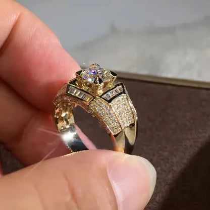 Gold Rock Ring for Men