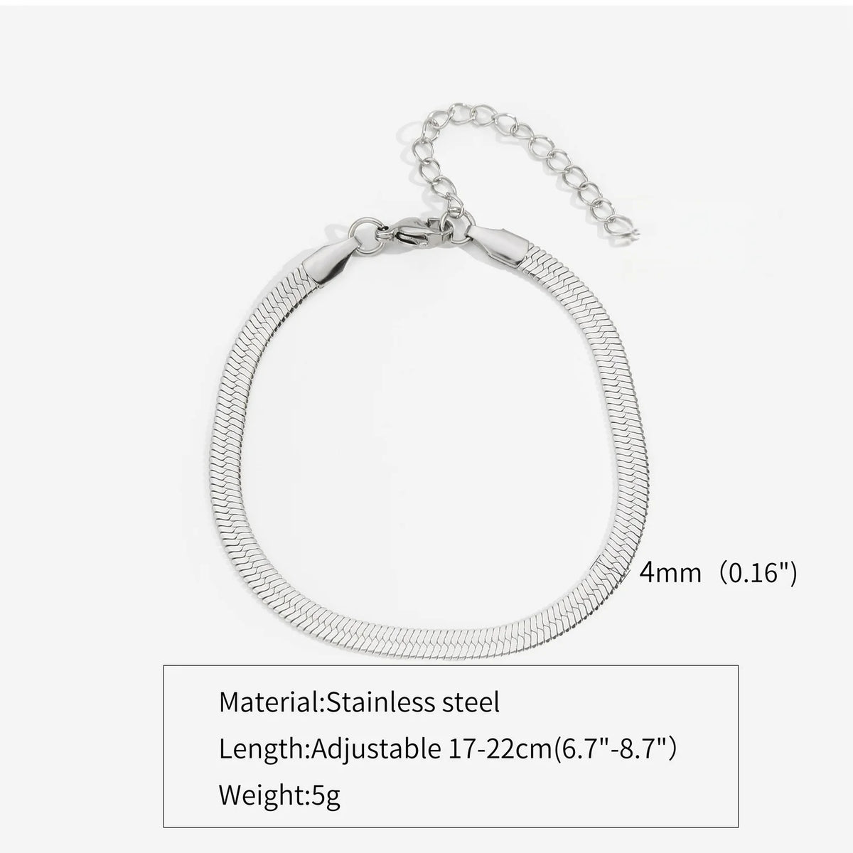 Minimalist Steel Chain Bracelet