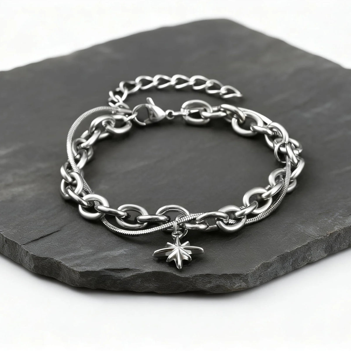 Minimalist Layered Chain Bracelet